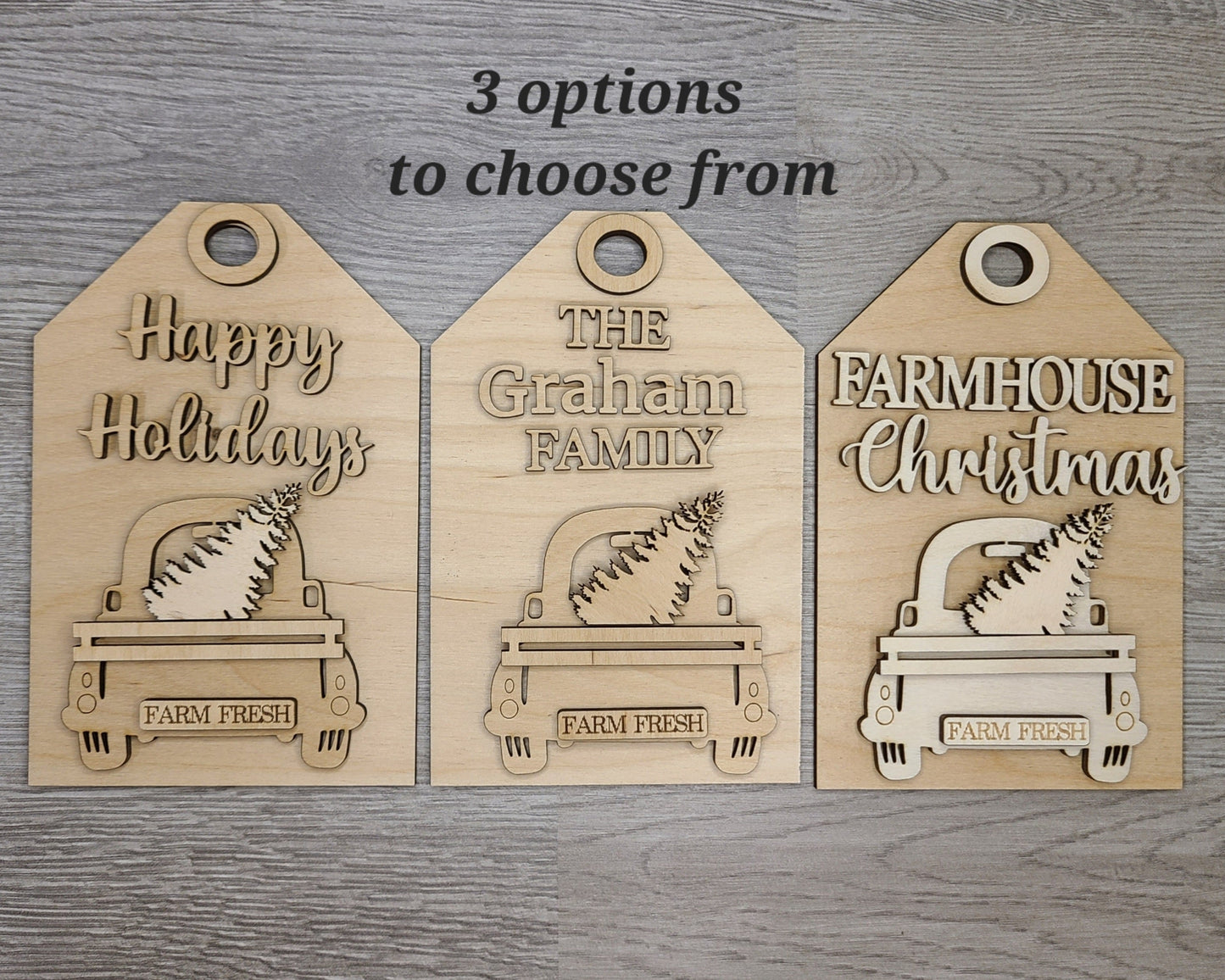 Custom Christmas Truck Tag | #3311