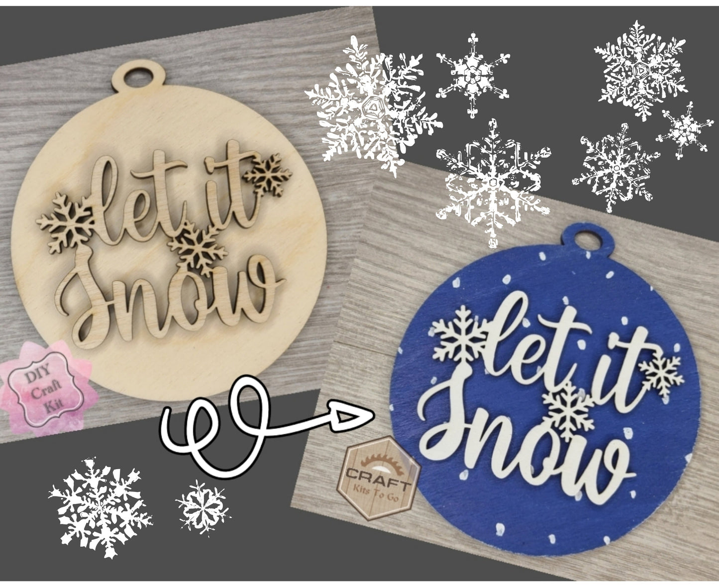 Let it Snow Christmas Ornament | #3357
