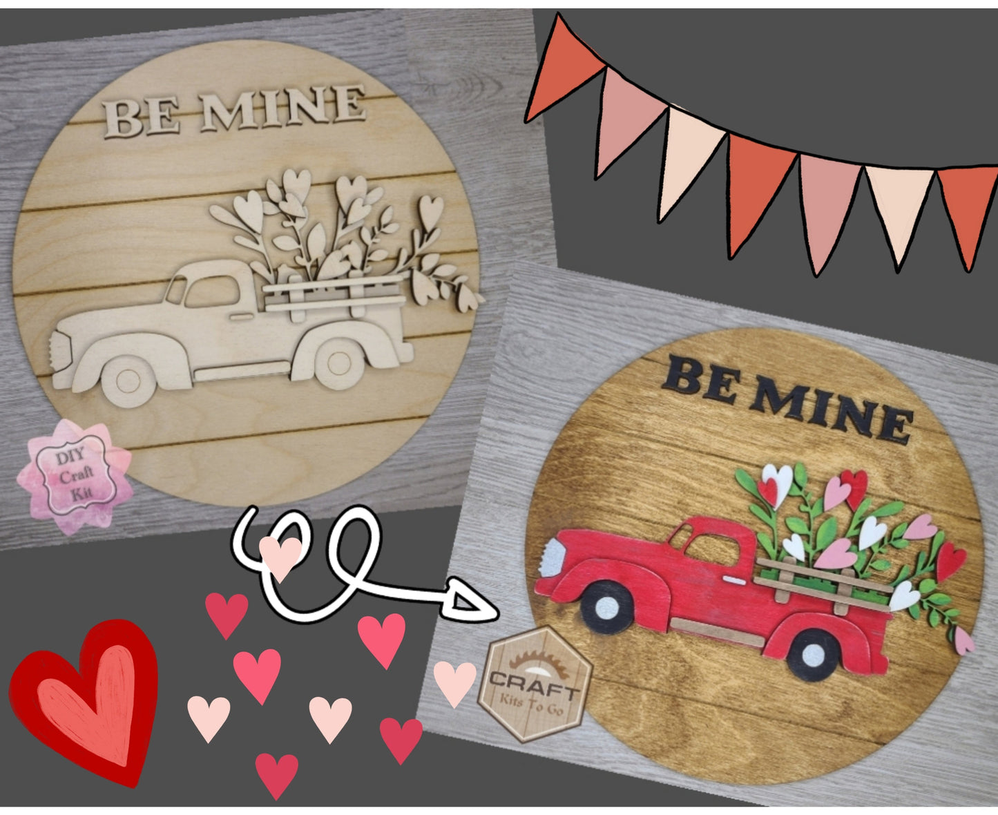 Be Mine Valentine Truck | #3390