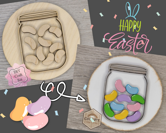 Easter Jelly Beans Jar | #3609