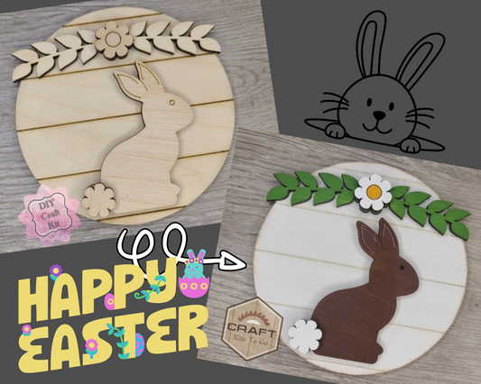 Chocolate Easter Bunny Round | #3675