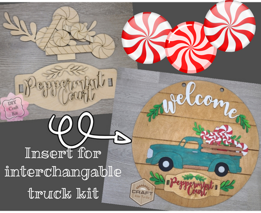 Interchangeable Truck | Christmas Peppermint Insert | #200004
