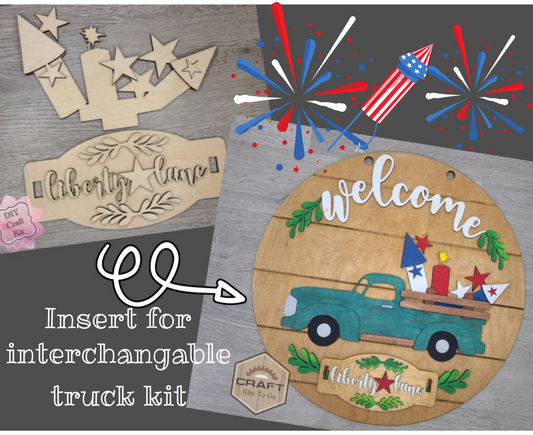 Interchangeable Truck | 4th of July Insert | #200004