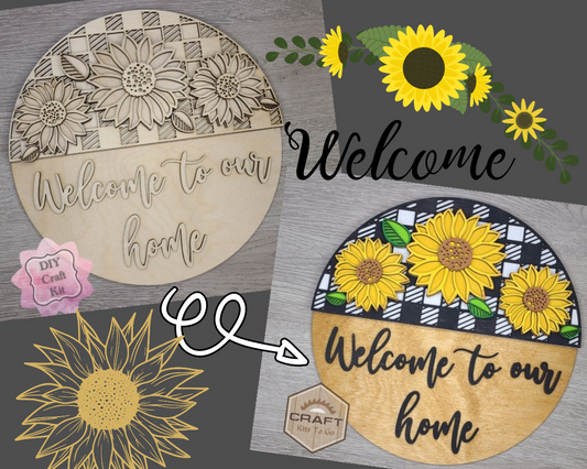 Sunflower Welcome Sign | #3051