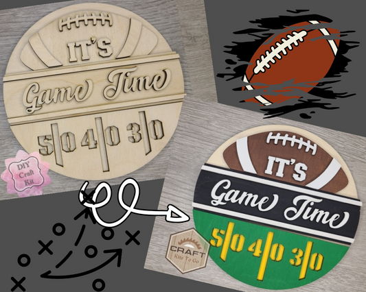 Game Time Football Sign | #3732