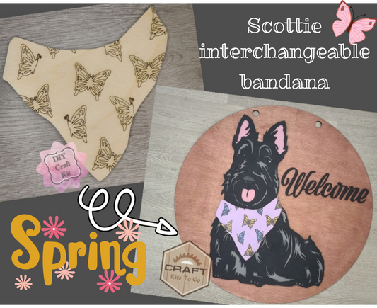 Scottie Interchangeable Sign | SPRING BANDANA | #200005