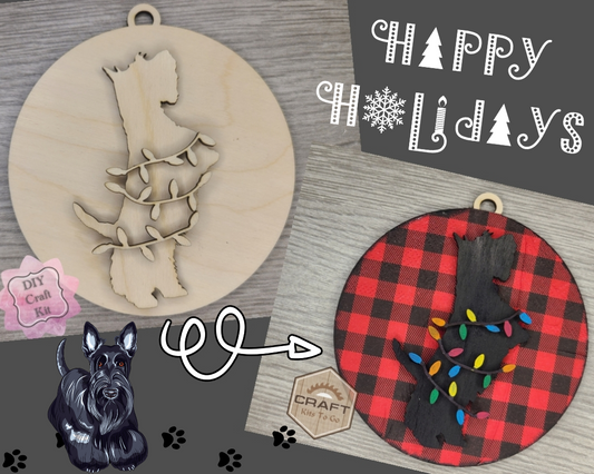 Scottie Dog Ornament | #3442