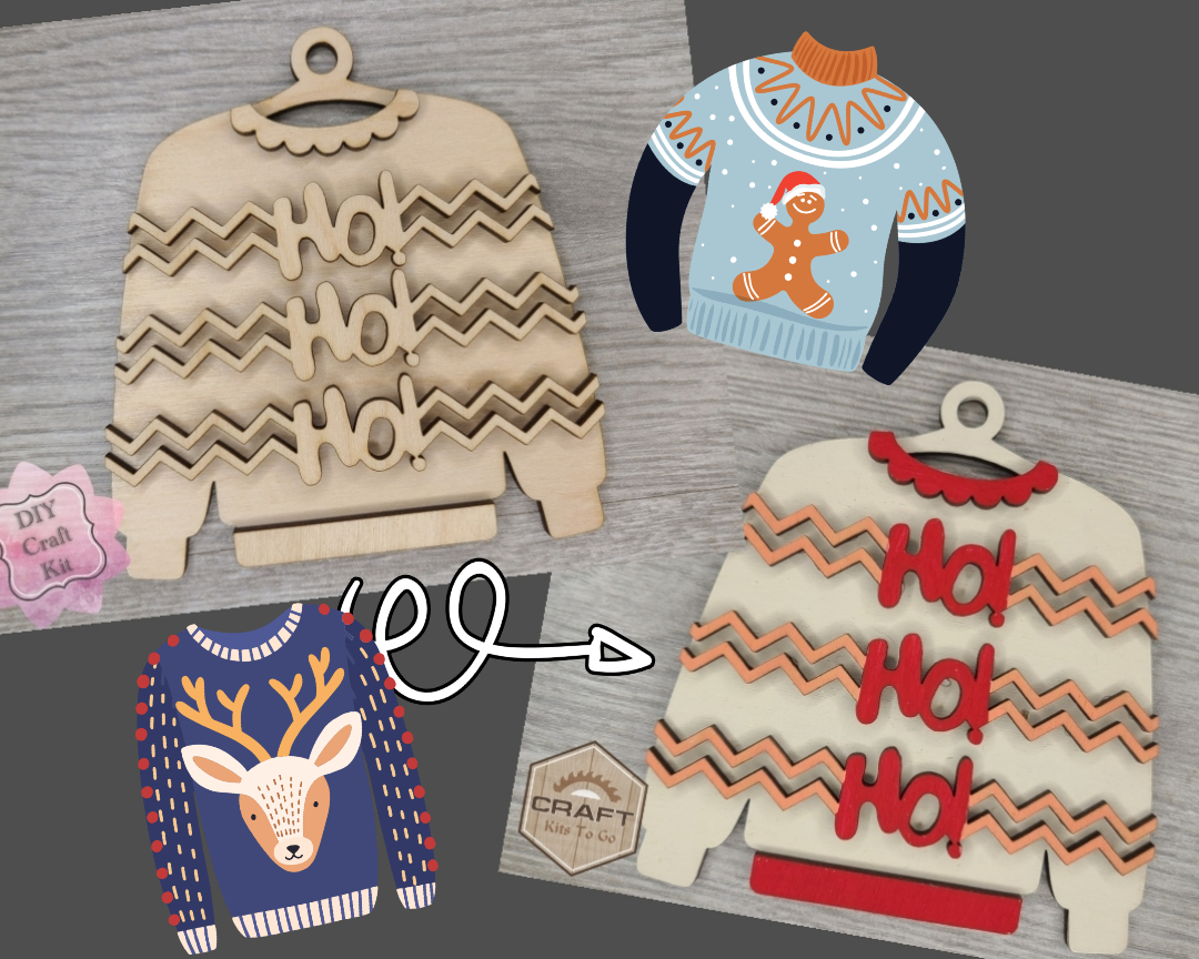 HOHOHO Ugly Sweater Ornament | #3801