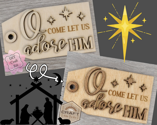 O come Let us Adore Him | Nativity Tag | #3909