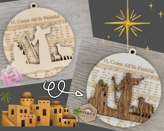 O Come all ye Faithful Ornament | #3877