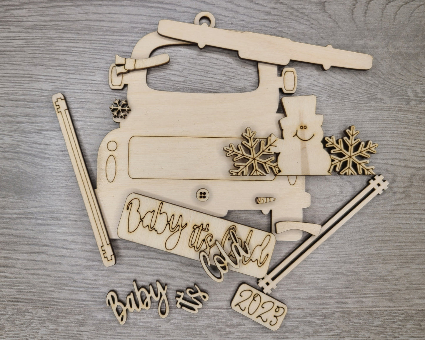 Snowman Truck Ornament | #3943