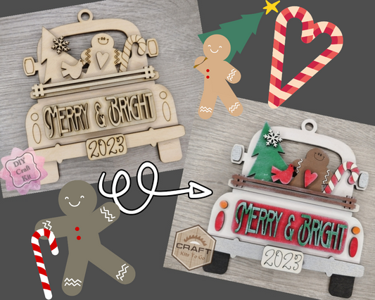 Christmas Truck Ornament | #3947