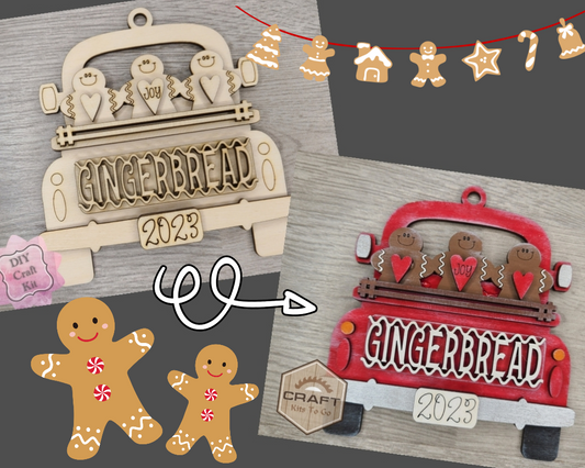 Gingerbread Truck Ornament | #3937