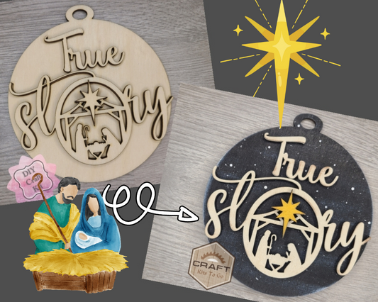 True Story Nativity Ornament | #3890