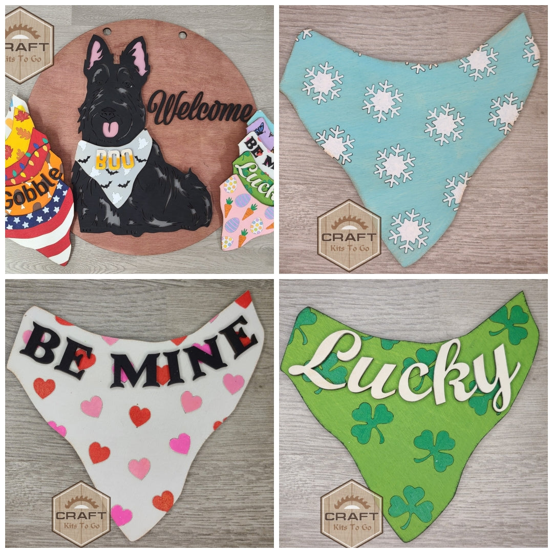 Scottie Interchangeable Sign | VALENTINE BANDANA | #200005