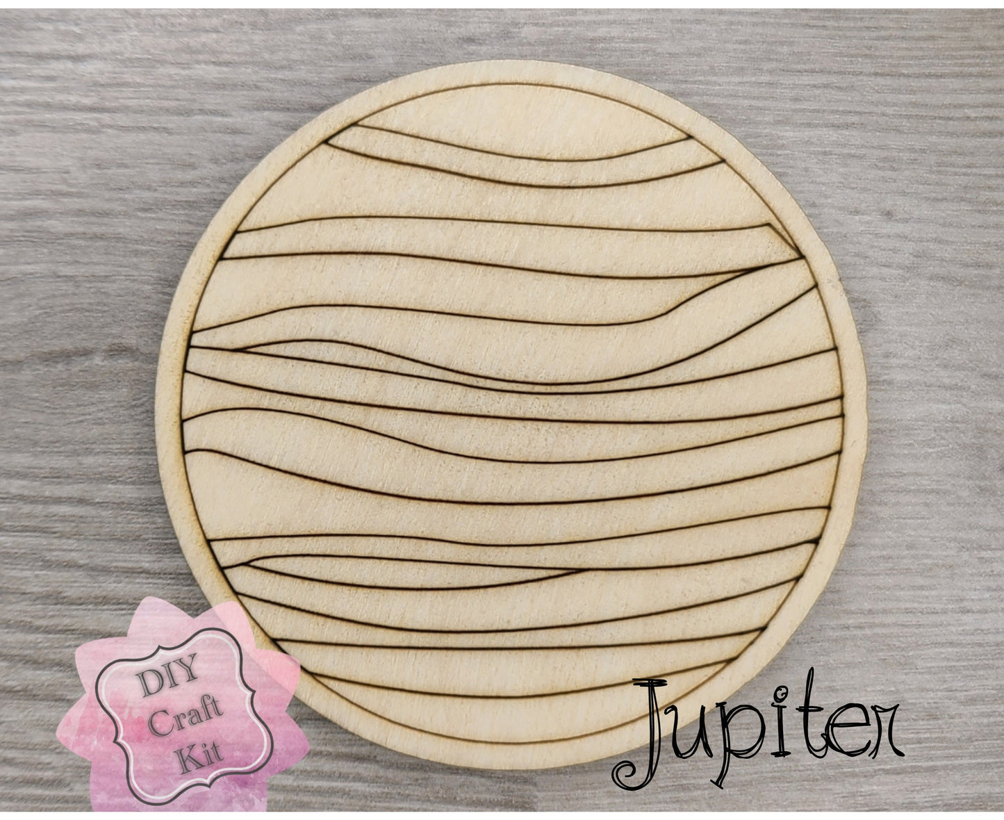 Jupiter Cutout | Space | Outer Space | Kids Crafts | Wood Shape Cutout | #2227 - Multiple Sizes Available - Unfinished Wood Cutout Shapes