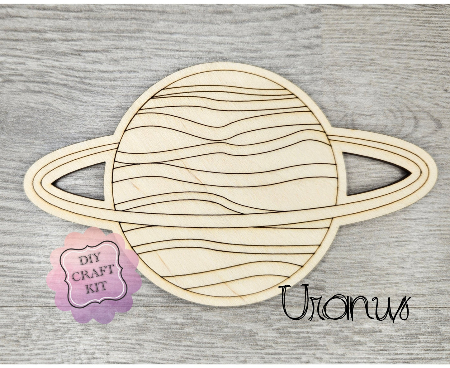 Uranus Cutout | Space | Outer Space | Kids Crafts | Wood Shape Cutout | #2237 - Multiple Sizes Available - Unfinished Wood Cutout Shapes