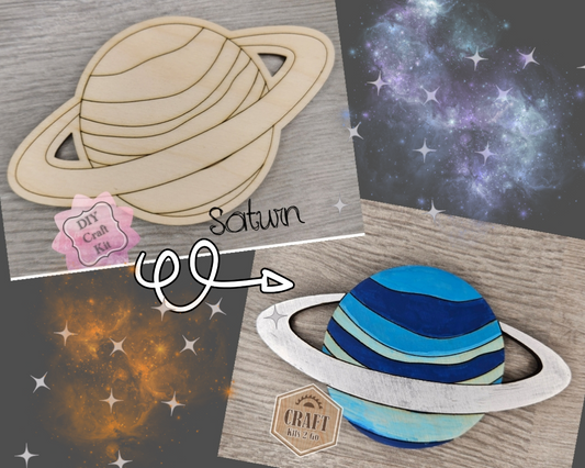 Saturn Cutout | Space | Outer Space | Kids Crafts | Wood Shape Cutout | #2234 - Multiple Sizes Available - Unfinished Wood Cutout Shapes