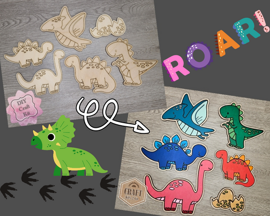 Dinosaur Wood Shape Set of 6 | #2248