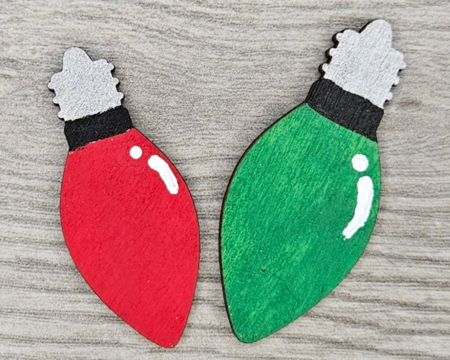 Christmas Light Bulb Christmas time blank wood cutouts Christmas Craft DIY #1309 - Multiple Sizes Available - Unfinished Cutout Shapes