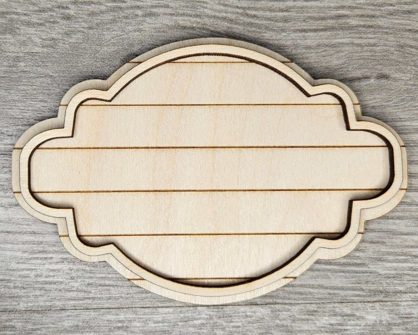 Shiplap Frame #2463 - Multiple Sizes Available - Unfinished Wood Cutout Frames