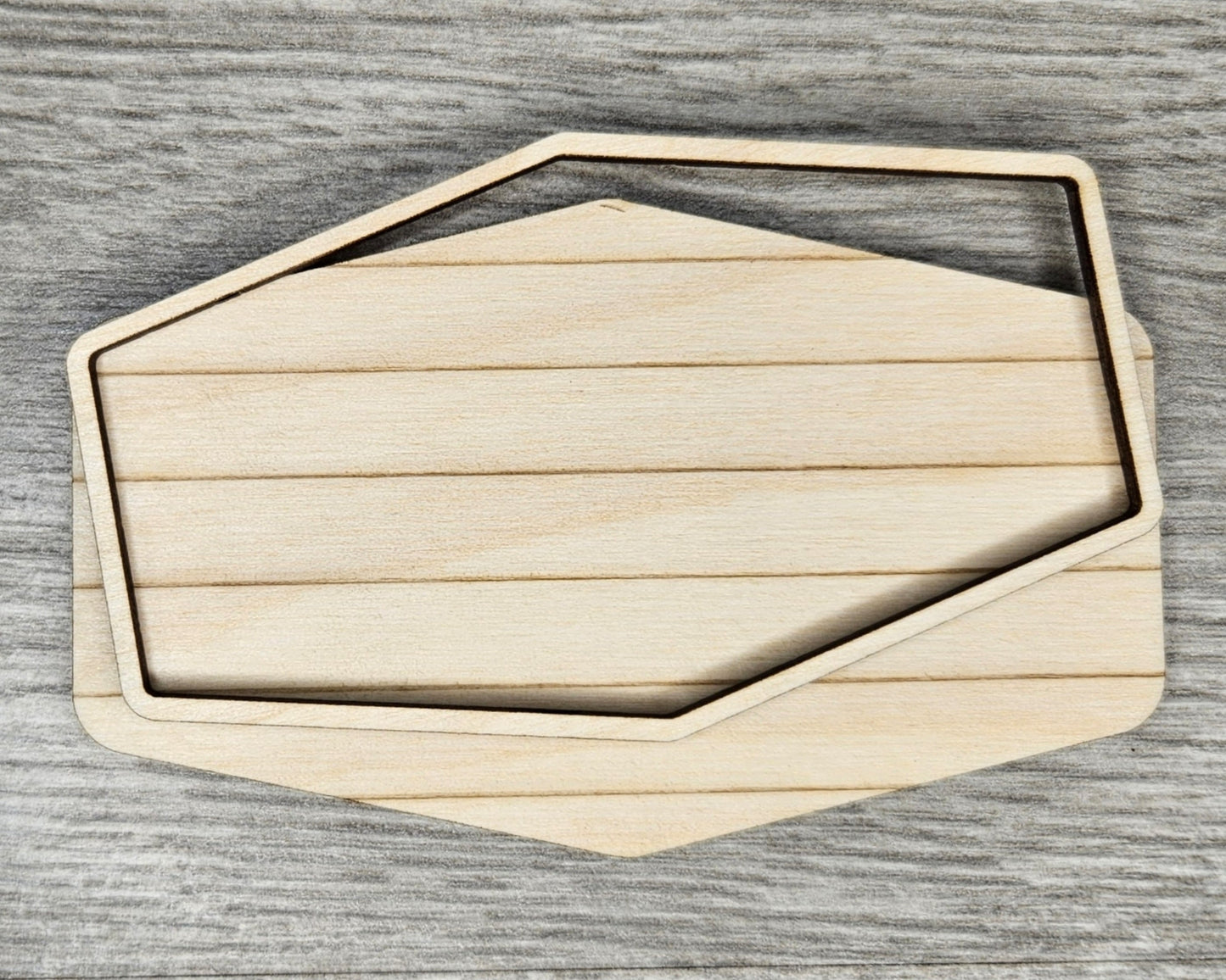 Shiplap Frame #2465 - Multiple Sizes Available - Unfinished Wood Cutout Frames
