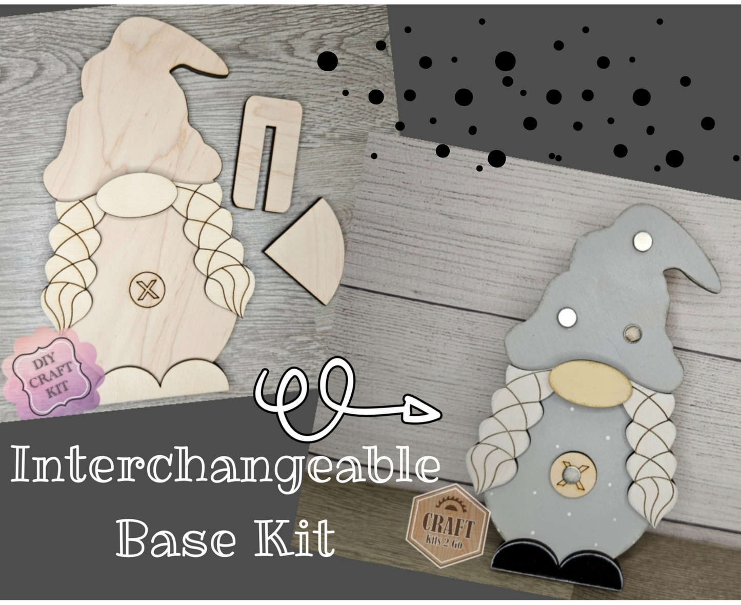 Interchangeable GIRL Gnome | BASE KIT | #200002