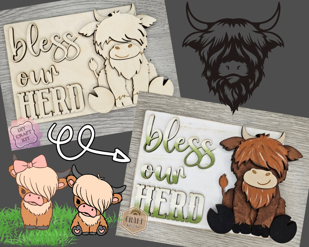 Highland Cow Sign | #4180