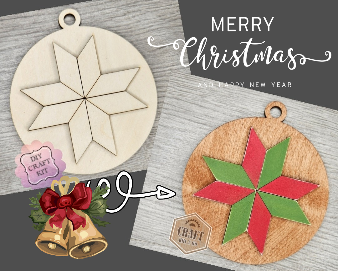LeMoyne Star Quilt Ornament | #4186