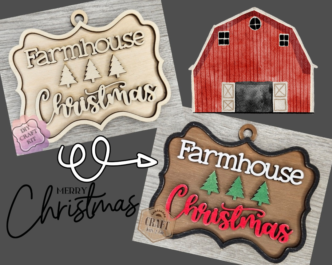Farmhouse Christmas Ornament | #4257