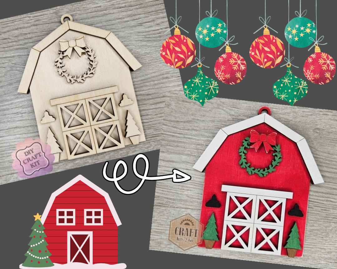 Christmas Barn Ornament | #4254