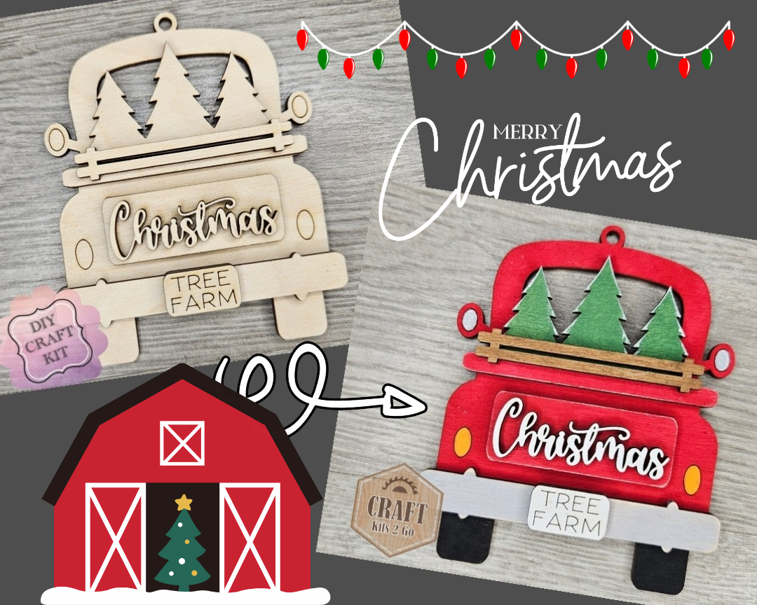 Christmas Truck Ornament | #4255