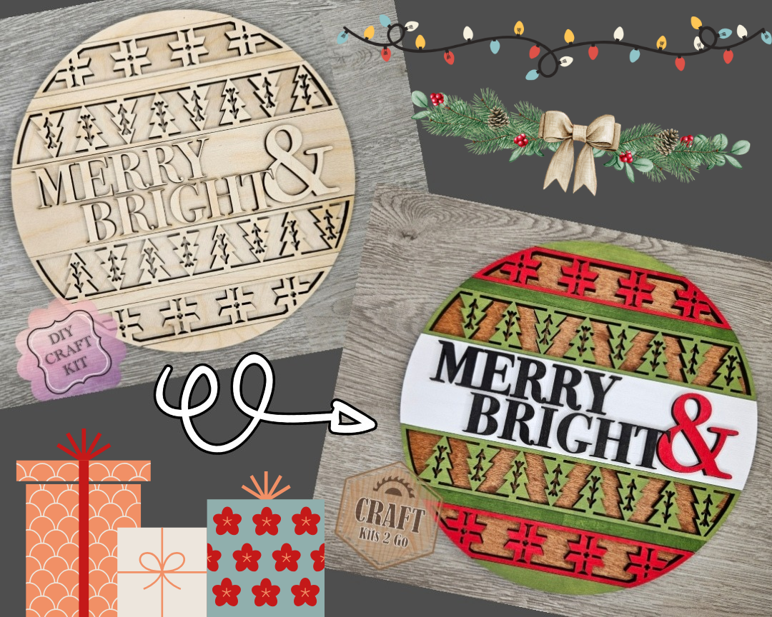 Merry & Bright Sign | #4333