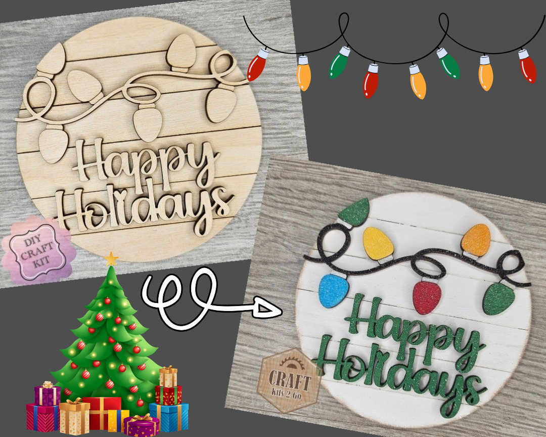 Happy Holidays Sign | #2427