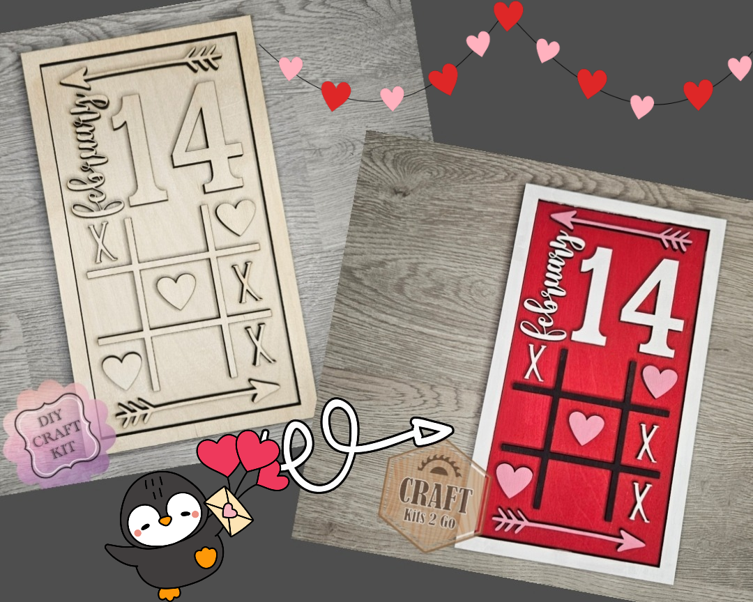 Valentine Tic Tac Toe Sign | #3952