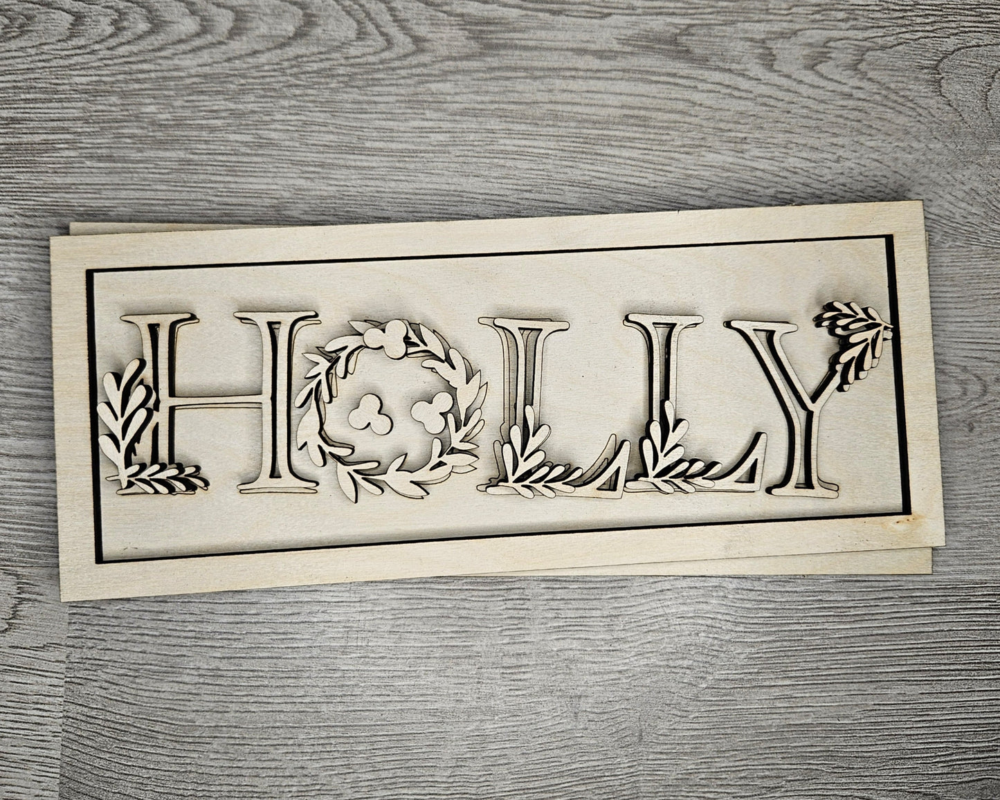 Rustic Holly Sign | #4500