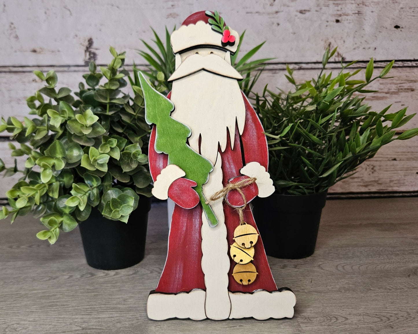 Rustic Old World Santa Shelf Sitter | #4496