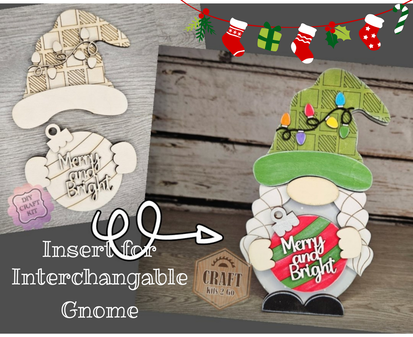 Interchangeable GIRL Gnome | CHRISTMAS TOPPER | #200002-11