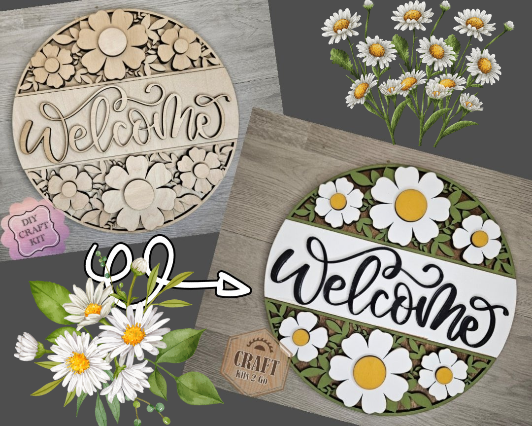 Daisy Welcome Sign | #4627
