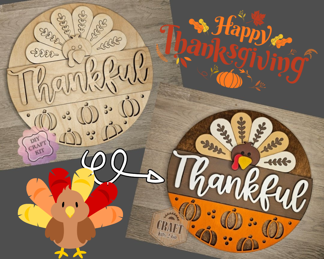 Thankful Thanksgiving Sign | #4621