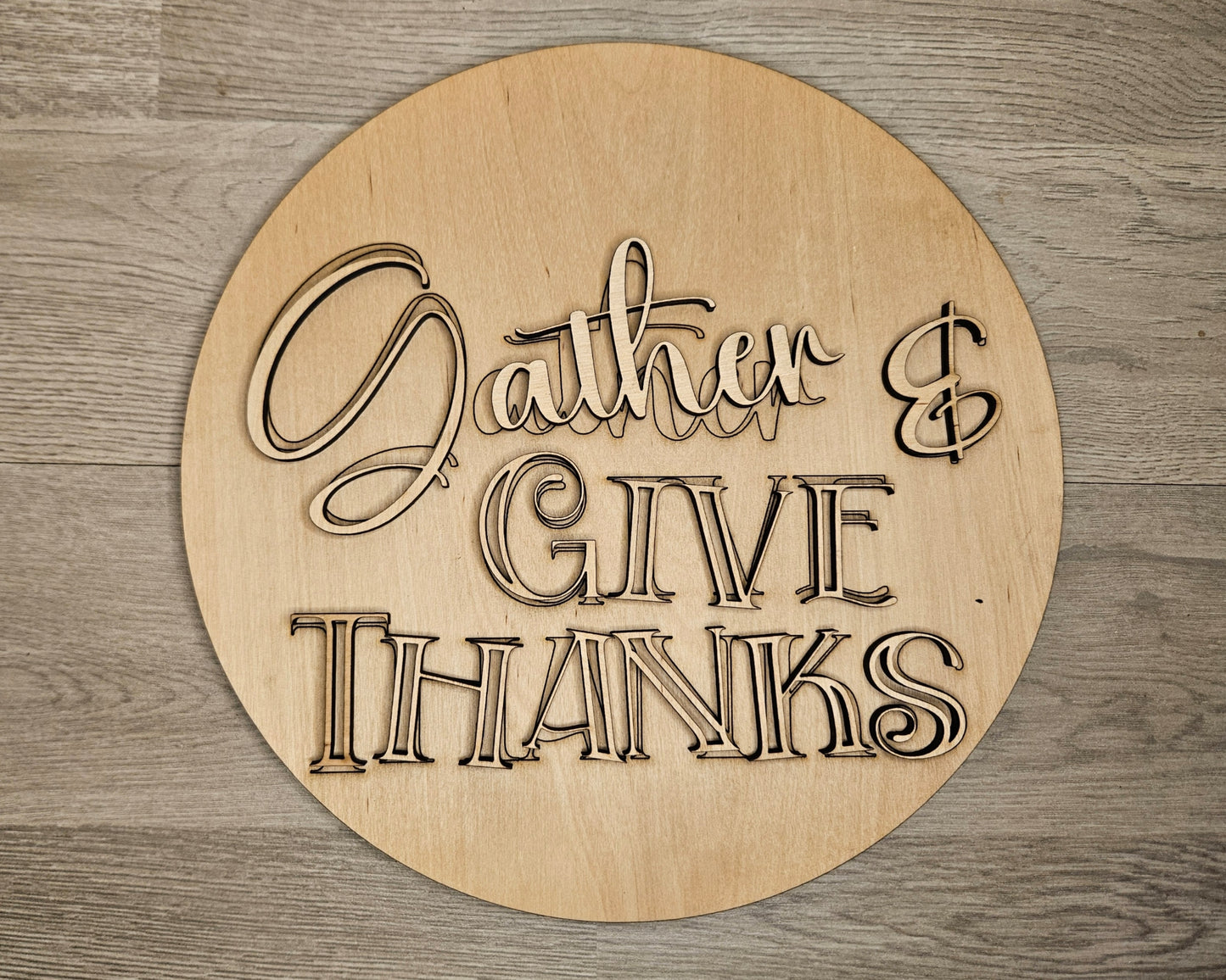 Gather & Give Thanks Thanksgiving Sign | #4441