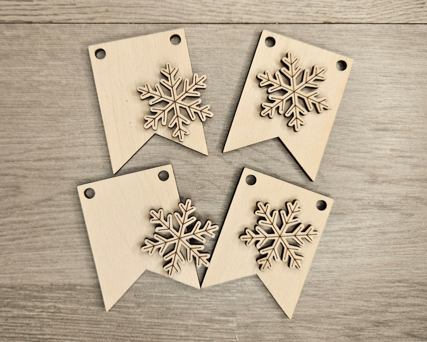 Snowflake Winter Bunting | #4746