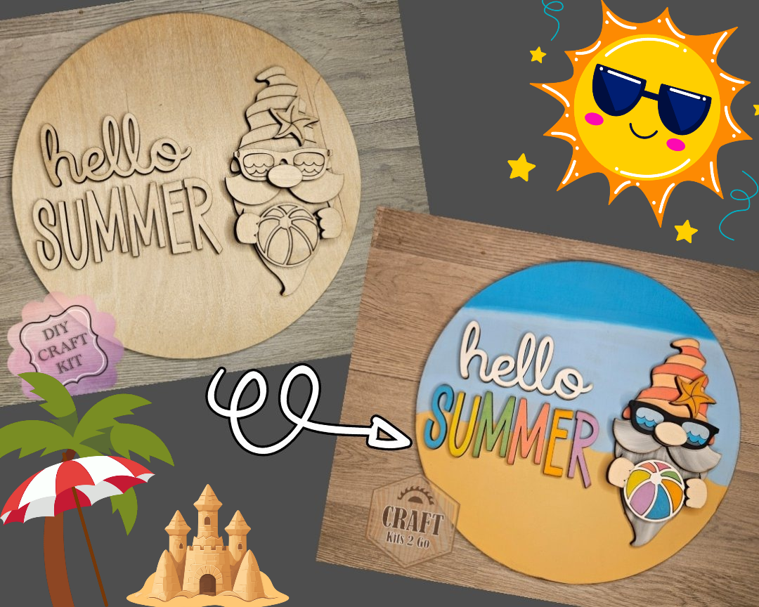 Hello Summer Beach Gnome | #3749