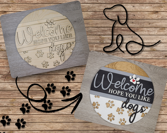 Dog Welcome Sign | #3112