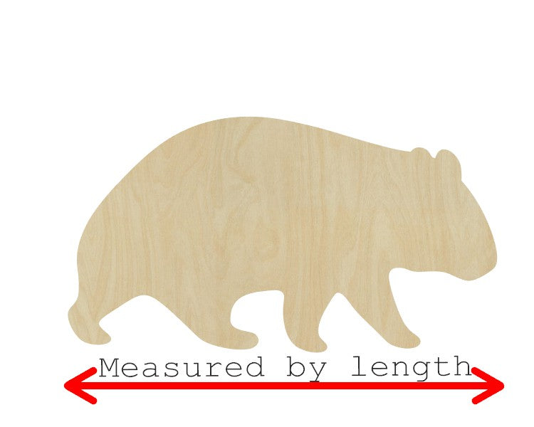 Wombat Cutout Zoo Animal cutouts wood cutouts DIY Paint kit #3828 - Multiple Sizes Available - Unfinished Cutout Shapes