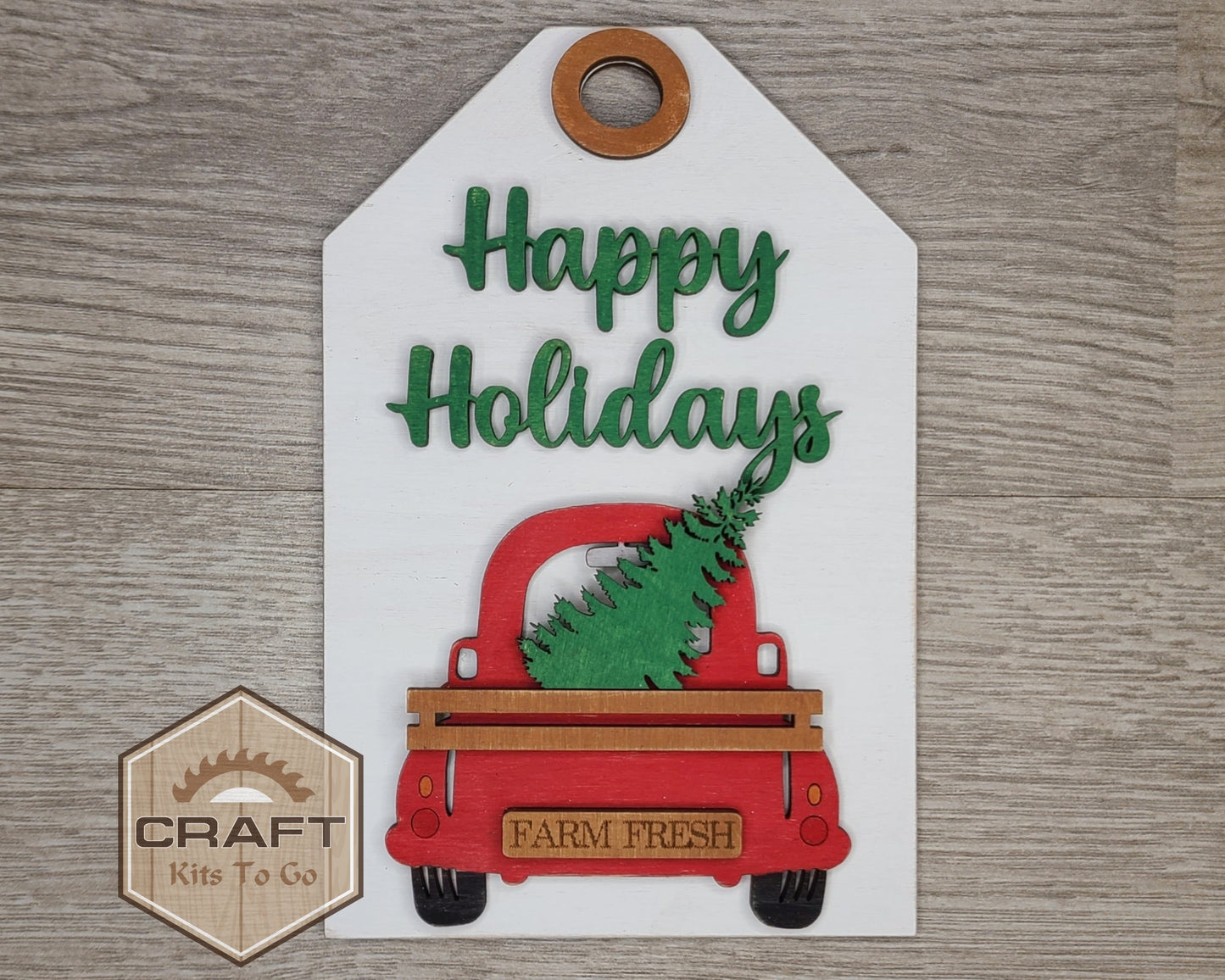 Happy Holidays Christmas Truck Tag | #5030
