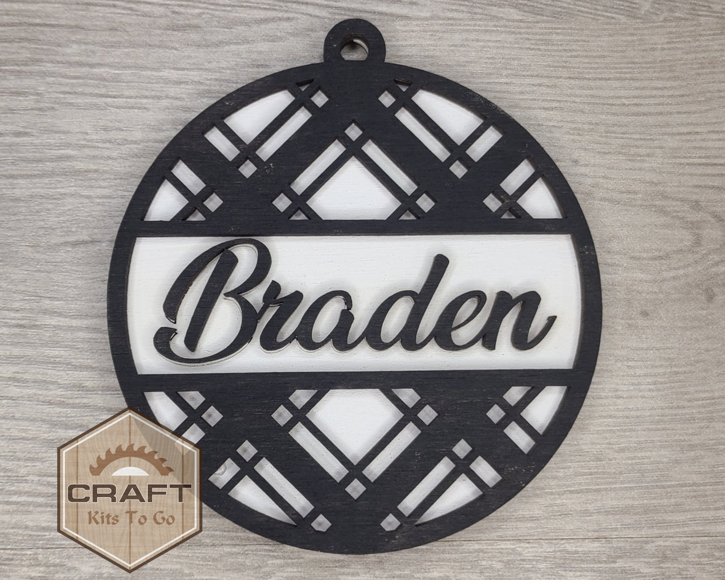 Custom Plaid Ornament | #2293