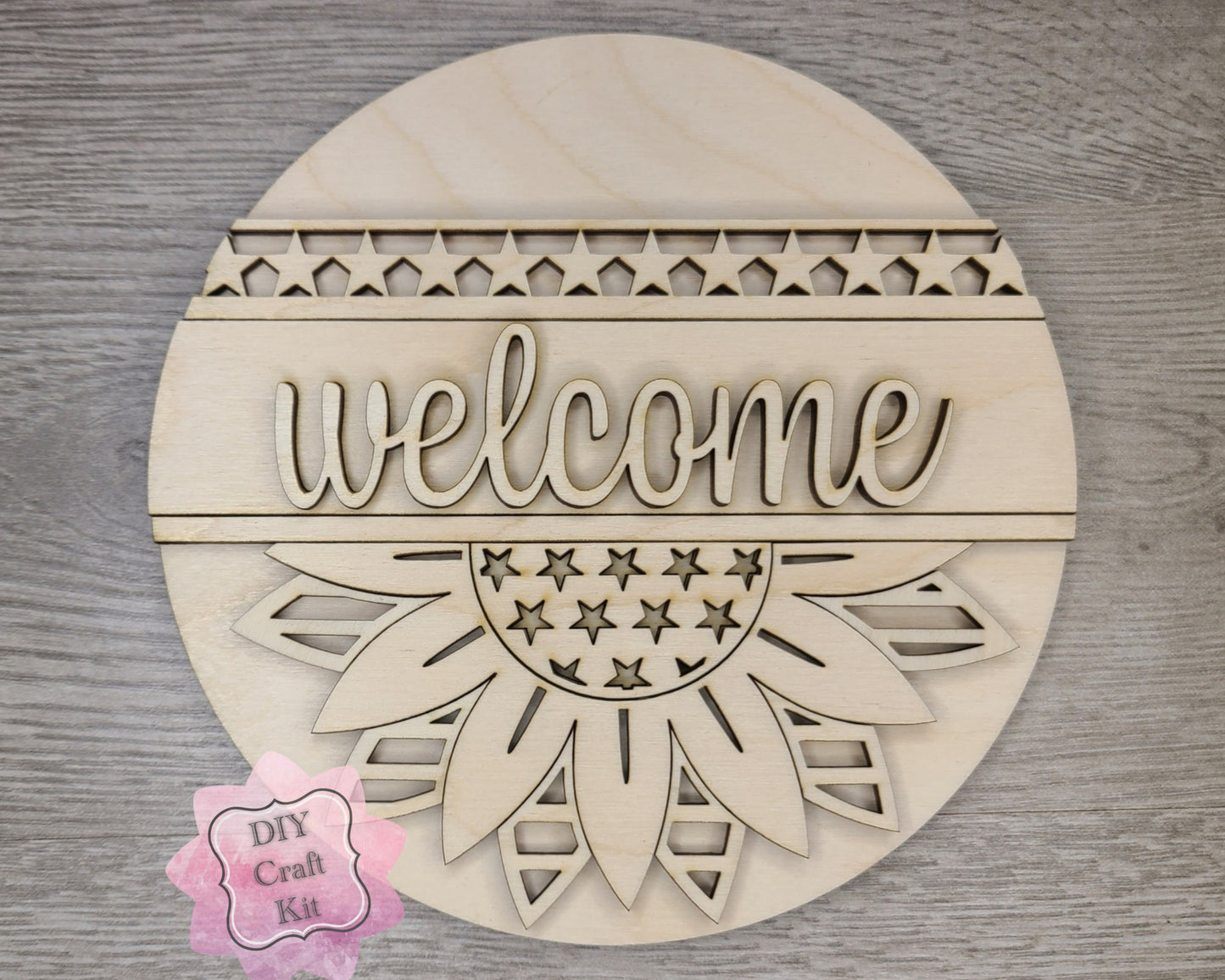 Patriotic Sunflower Sign | #3727