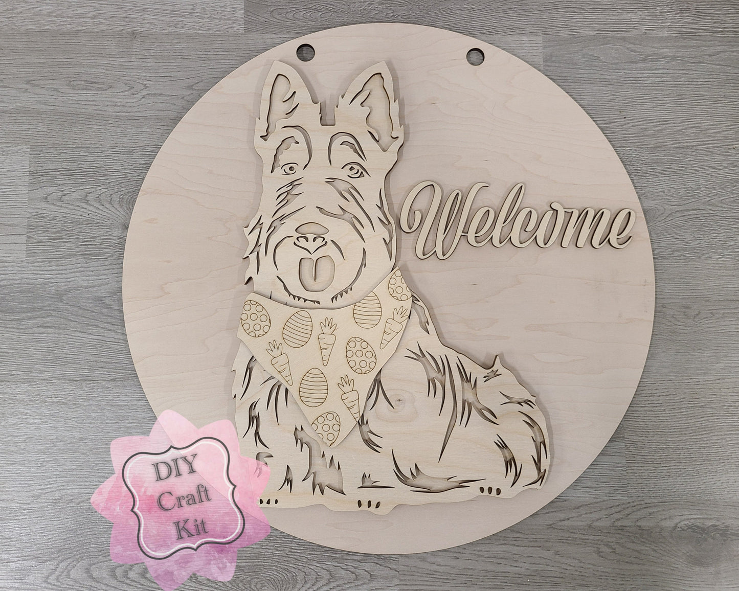 Scottie Interchangeable Sign | EASTER BANDANA | #200005