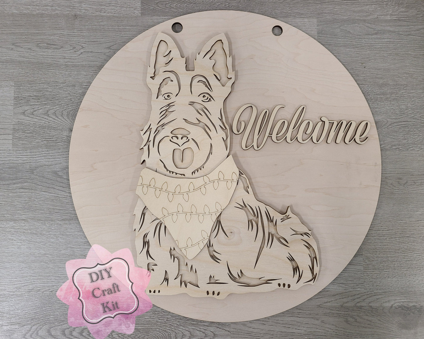 Scottie Interchangeable Sign | CHRISTMAS BANDANA | #200005